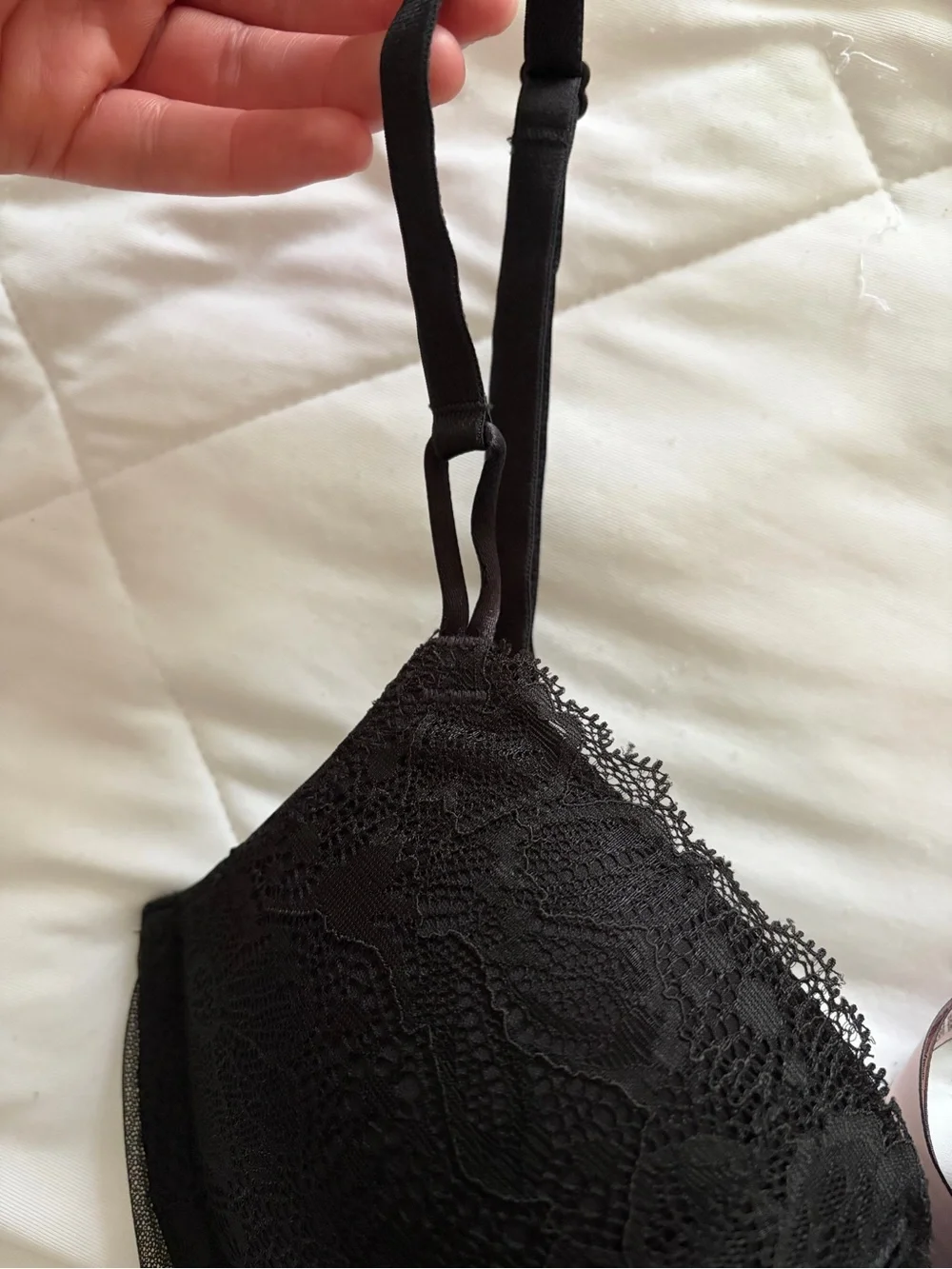 Victoria's Secret Black Lace Padded Underwire Bra